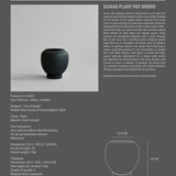 Sunao Plant Pot, Medio - Black