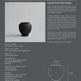 Sunao Plant Pot, Medio - Black