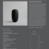 Sunao Vase Slim, Big - Black