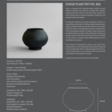 Sunao Plant Pot Fat, Big - Black