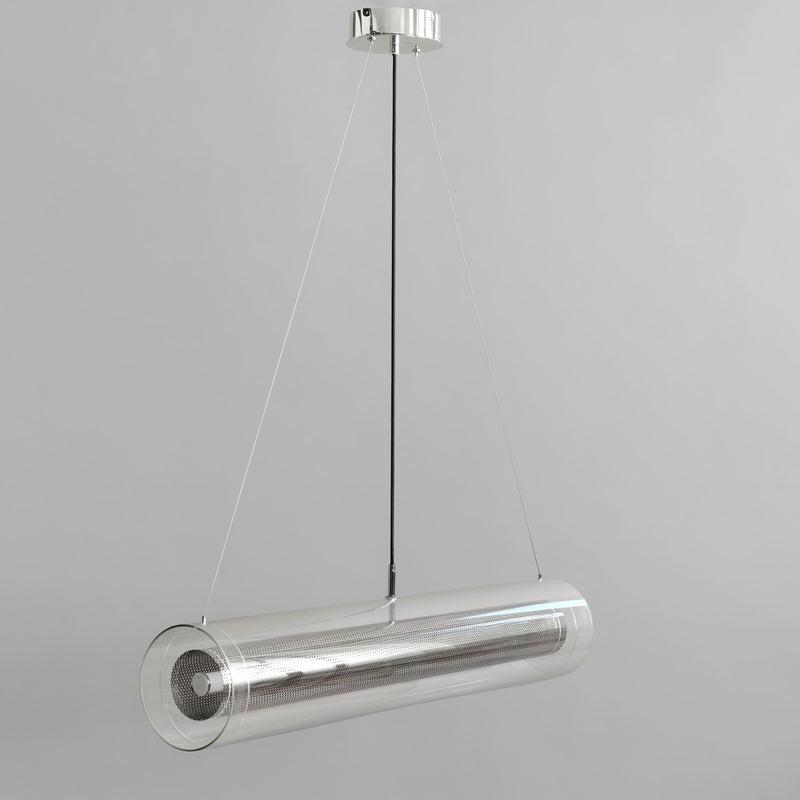 Frame Pendant Lamp, Fat - Chrome / Glass