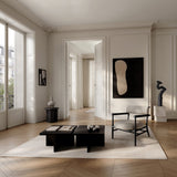 101 Copenhagen - Nama Lounge Chair - Coffee Black Oak - Linen - Lounge Chair