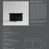 101 Copenhagen - Brutus Coffee Table - Coffee Black Oak - Coffee Table