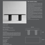 101 Copenhagen - Arc Dining Table, L250 - Coffee Black Oak - Dining Table