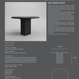 101 Copenhagen - Arc Dining Table, Ø120 - Coffee Black Oak - Dining Table
