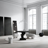 Artist Dining Table, Ø120 - Coffee Black Oak