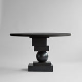 Artist Dining Table, Ø120 - Coffee Black Oak