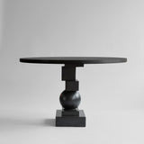101 Copenhagen - Artist Dining Table, Top Ø120cm - Coffee Black Oak - Dining Table