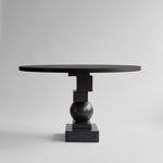 101 Copenhagen - Artist Dining Table, Top Ø120cm - Coffee Black Oak - Dining Table