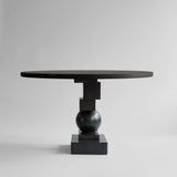 101 Copenhagen - Artist Dining Table, Top Ø120cm - Coffee Black Oak - Dining Table