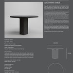 101 Copenhagen - Arc Dining Table, Ø120 - H35mm - Coffee Black Oak - Dining Table