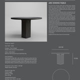 101 Copenhagen - Arc Dining Table, Ø120 - H35mm - Coffee Black Oak - Dining Table