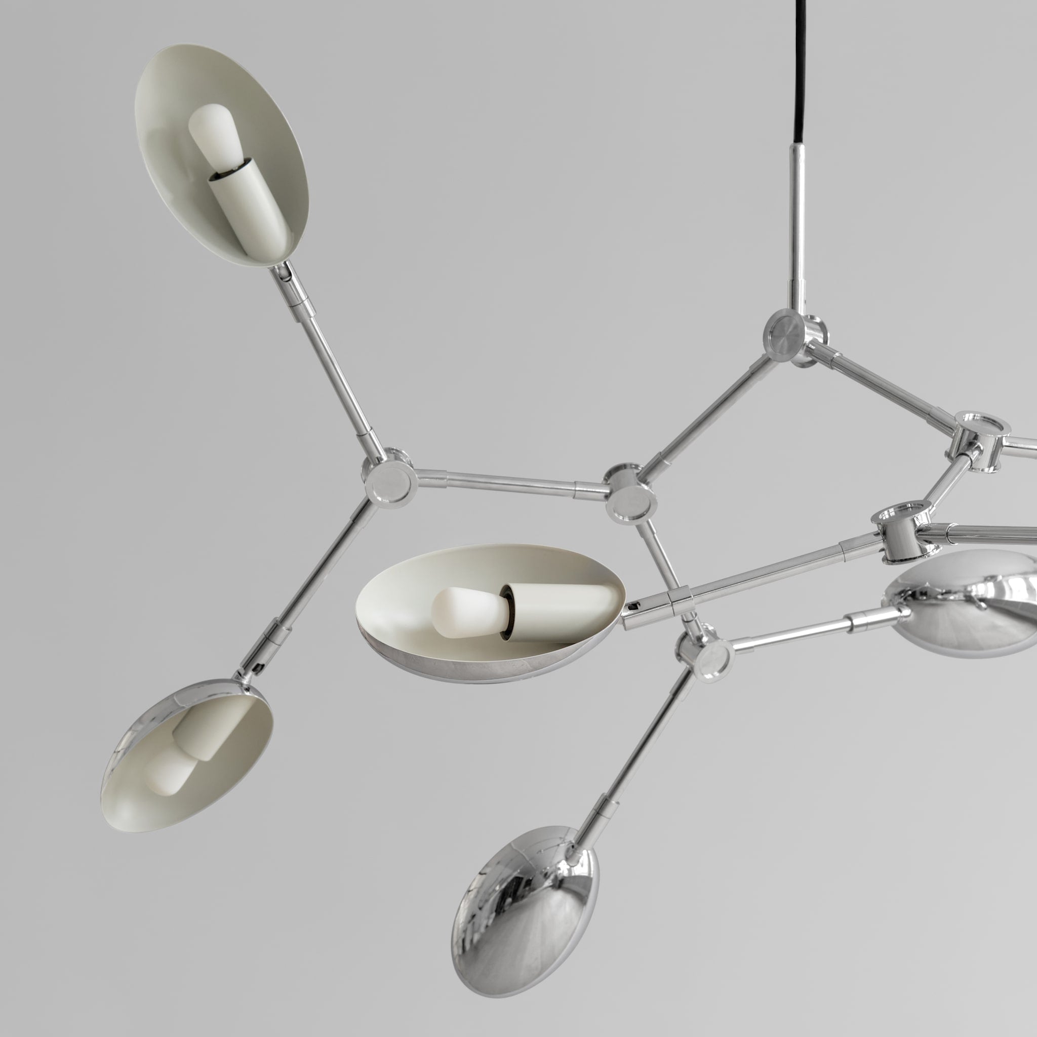 Drop Chandelier, Mini - Chrome (5m)