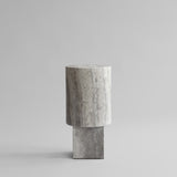 Column Table - Silver Travertine