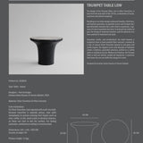 Trumpet Table, Low - Silver Travertine