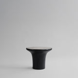 Trumpet Table, Low - Silver Travertine