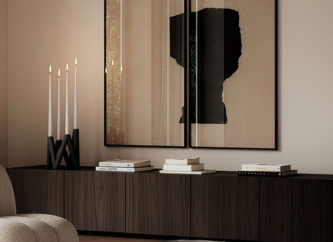101 Copenhagen Advent Livingroom with the W candleholder