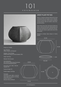 Arket Plant Pot, Big - Dark Grey