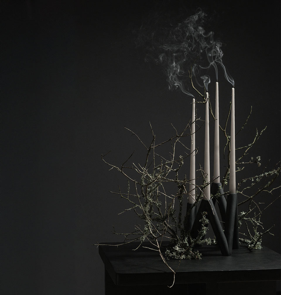 Bosque collab with 101 Copenhagen W candle holder with branch ornaments