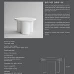 101 Copenhagen - Big Foot Table, Low - Bone White - Coffee or Side Table