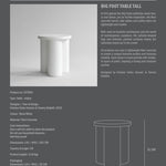 101 Copenhagen - Big Foot Table, Tall - Bone White - Coffee or Side Table