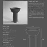 101 Copenhagen - Block Vase, Big - Dark Grey - Archive
