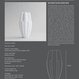 Bloom Vase Slim, Big - Bone White