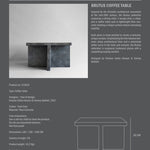 101 Copenhagen - Brutus Coffee Table - Dark Grey - 