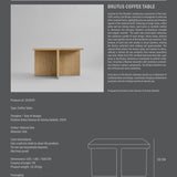 101 Copenhagen - Brutus Coffee Table - Natural Oak - Coffee Table