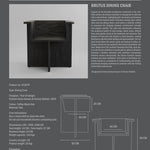 101 Copenhagen - Brutus Dining Chair - Coffee Black Oak - Dining Chair