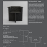 101 Copenhagen - Brutus Dining Chair - Coffee Black Oak - Dining Chair