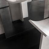 Brutus Stool Bone White Mirror