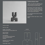 101 Copenhagen - Cobra Vase Double, Mini - Dark Grey - Vase