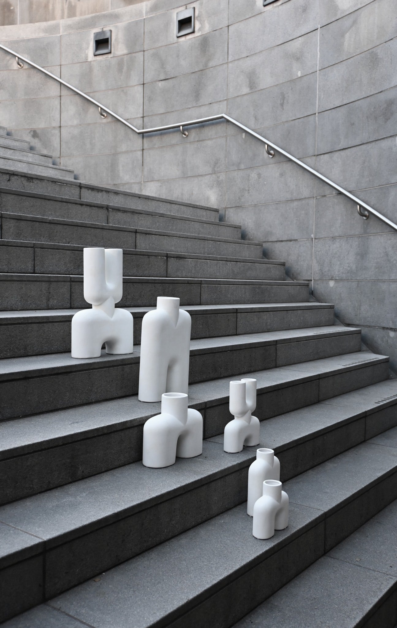 Cobra Series Bone White on metro staircase