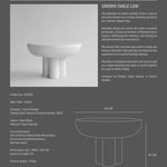 101 Copenhagen - Crown Table, Low - Bone White - Coffee or Side Table