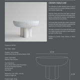 Crown Table, Low - Bone White