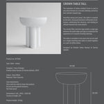 101 Copenhagen - Crown Table, Tall - Bone White - Coffee or Side Table