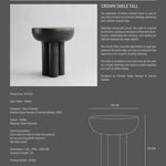 101 Copenhagen - Crown Table, Tall - Bone White - Coffee or Side Table