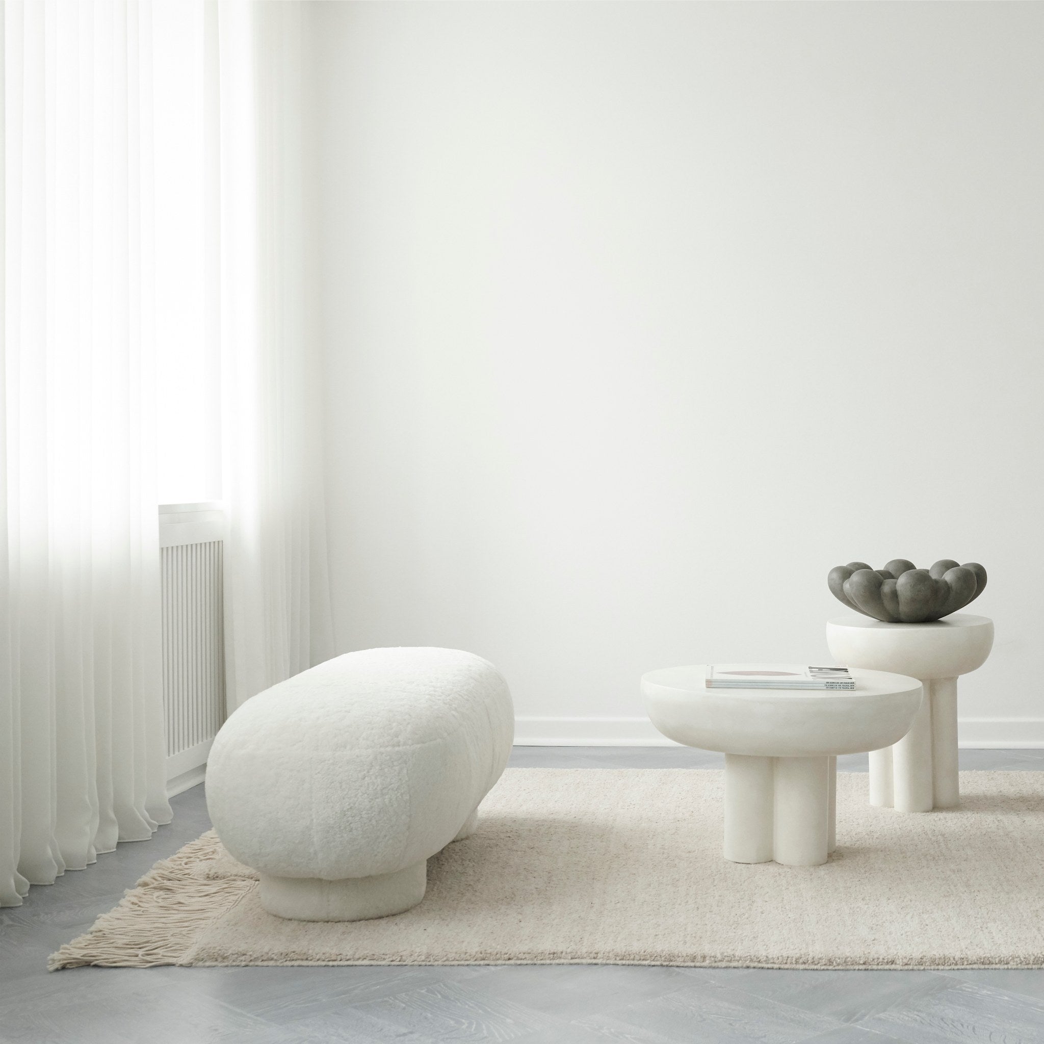 101 Copenhagen - Crown Table, Tall - Bone White - Coffee or Side Table