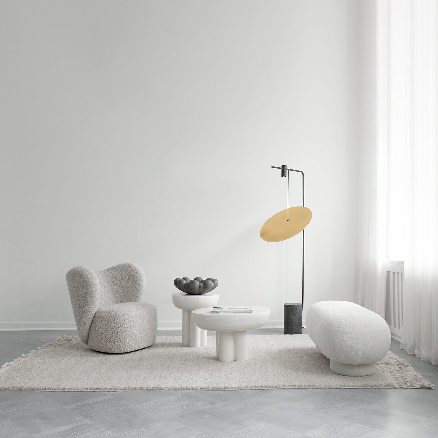 101 Copenhagen - Crown Table, Tall - Bone White - Coffee or Side Table