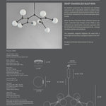 101 Copenhagen - Drop Chandelier Bulp, Mini - Grey - Chandelier