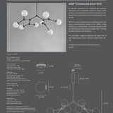 101 Copenhagen - Drop Chandelier Bulp, Mini - Grey - Chandelier