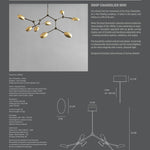 101 Copenhagen - Drop Chandelier, Mini - Brass (5m) - Chandelier