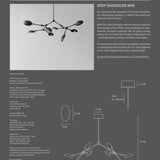 101 Copenhagen - Drop Chandelier, Mini - Bronze (5m) - Chandelier