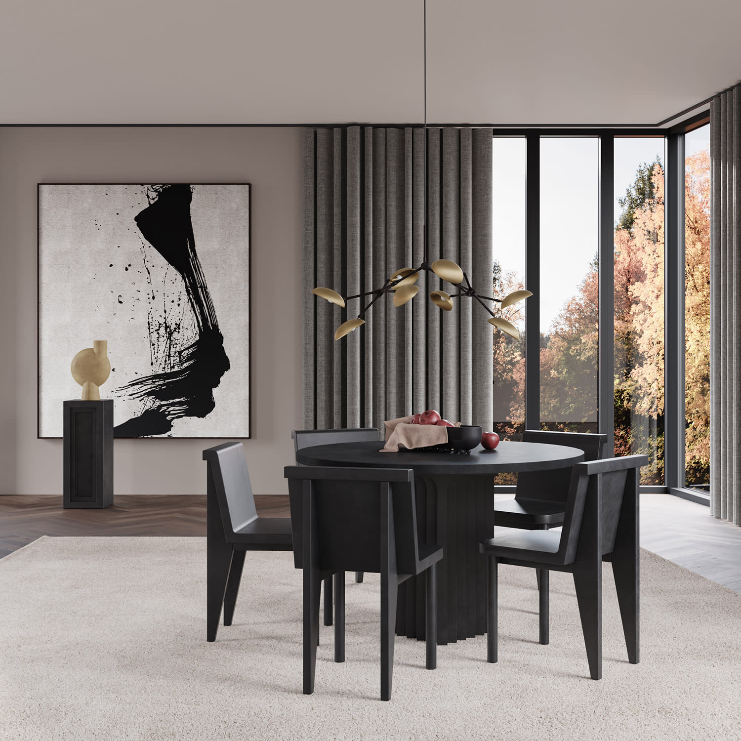 101 Copenhagen - Drop Chandelier, Mini - Brass (5m) - Chandelier