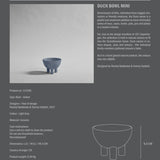 101 Copenhagen - Duck Bowl, Mini - Light Grey - Archive