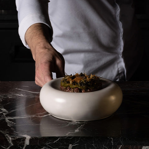 Fume and 101 Copenhagen collab food presented Native fat Tray