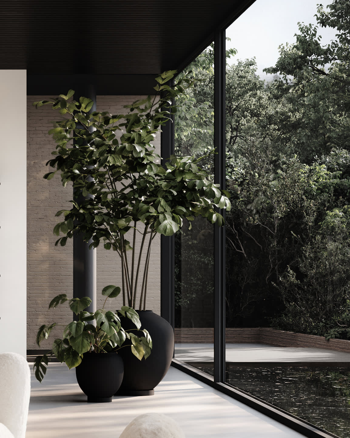 101 Copenhagen - Sunao Plant Pot, Medio - Black - Outdoor