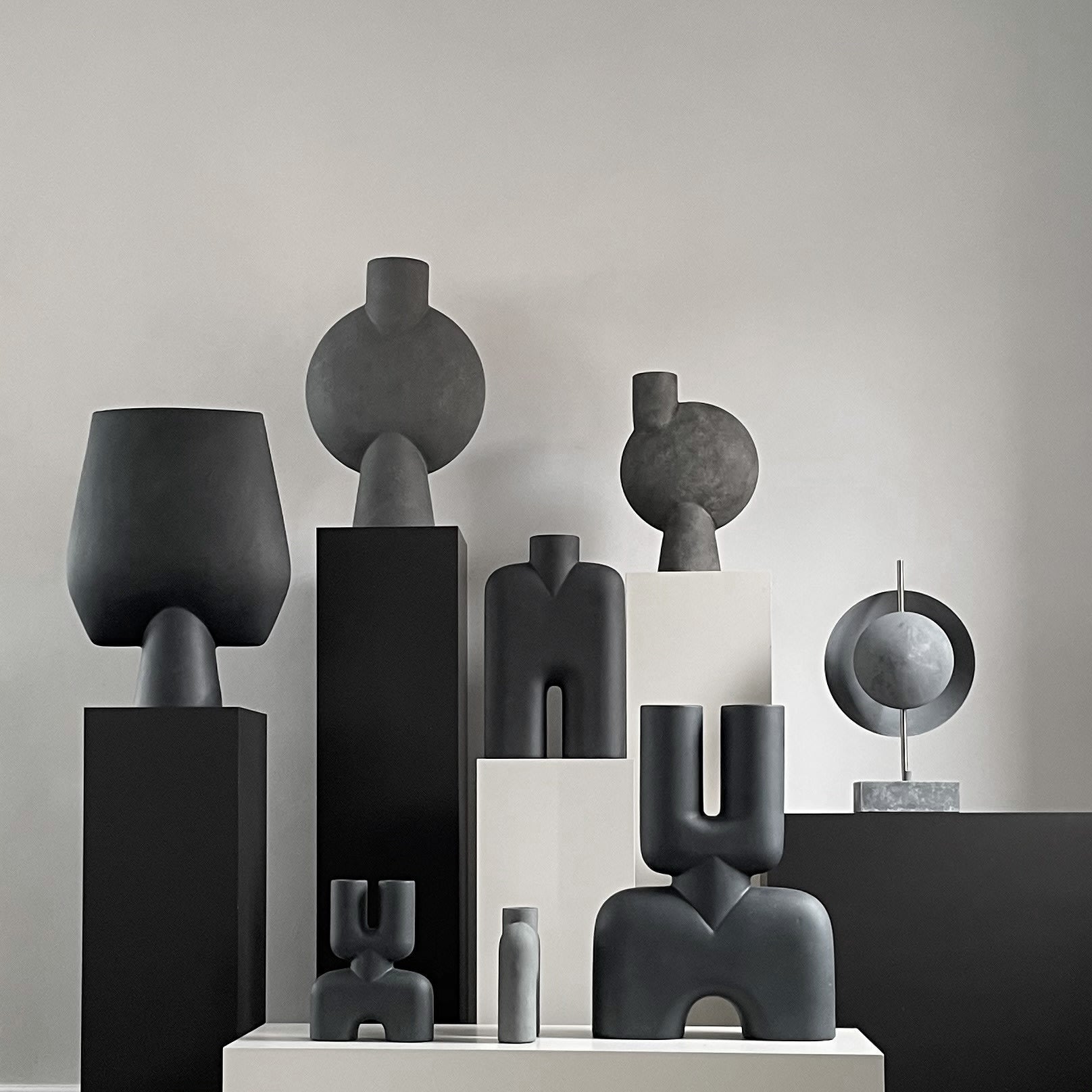 101 Copenhagen - Cobra Vase Tall, Medio - Black - Vase