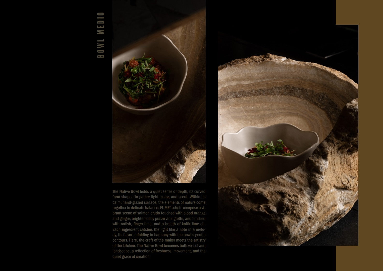 Native Bowl, Medio with Salmon Crudo